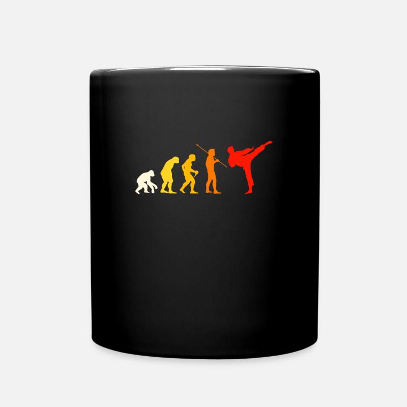 Karate Evolution T-Shirt Geschenk Judo - Tasse einfarbig - Schwarz
