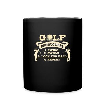 T-shirt golfeur cadeau guide de golf - Mug uni - noir - Devant