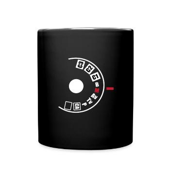 Manual camera gift photography - Full Colour Mug - black - Front