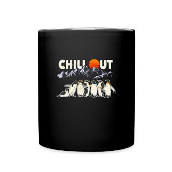 Penguin Chill Out T-Shirt Gift - Full Colour Mug - black - Front