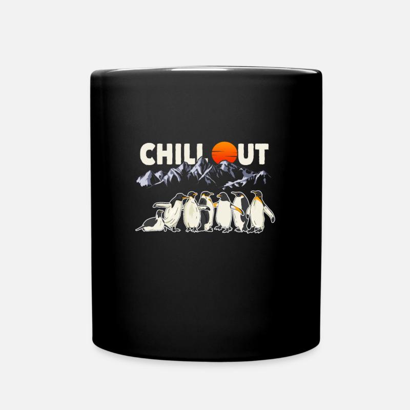 Cadeau de pingouin Chill Out T-shirt - Mug uni - noir