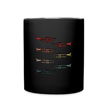 Trompeten - Tasse einfarbig - Schwarz - Vorne