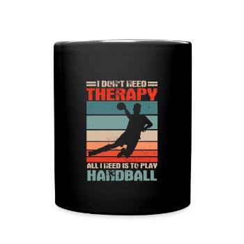 Cadeau de thérapie de handball - Mug uni - noir - Devant