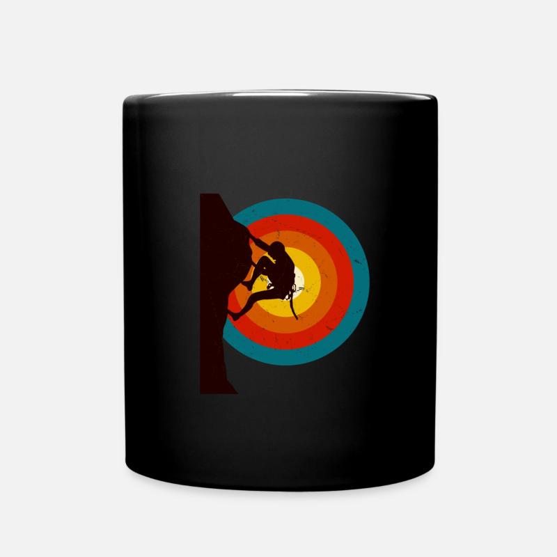 Rock climbing gift climber - Full Colour Mug - black