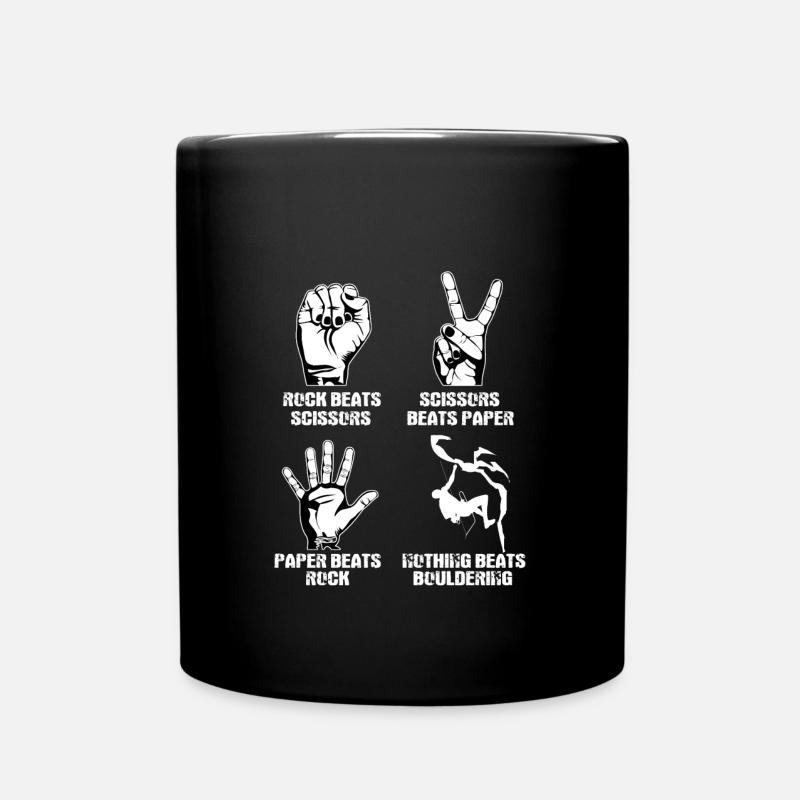 Bouldern - Tasse einfarbig - Schwarz