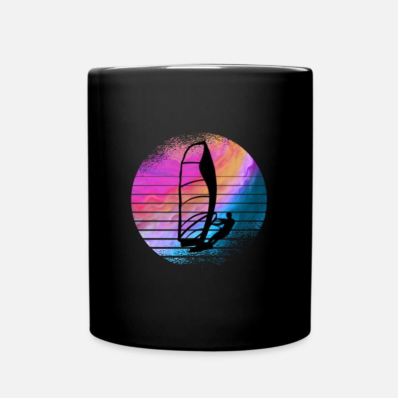 Windsurfen - Tasse einfarbig - Schwarz