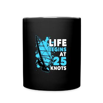 Windsurfer Spruch Geschenk Windsurfen - Tasse einfarbig - Schwarz - Vorne