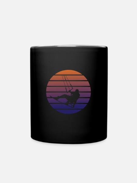 Kite surfing - Full Colour Mug - black