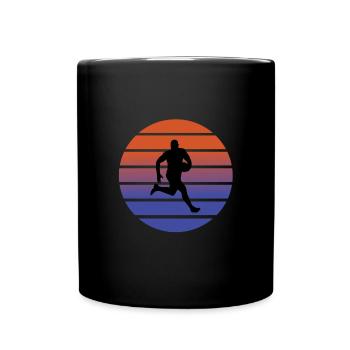Rugby - Tasse einfarbig - Schwarz - Vorne
