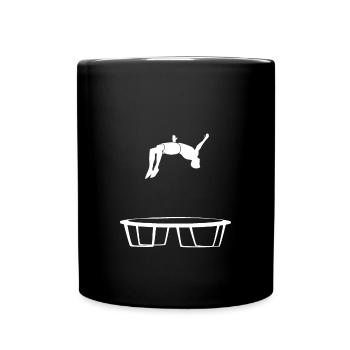 Trampoline gift - Full Colour Mug - black - Front