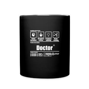 Doktor - Tasse einfarbig - Schwarz - Vorne