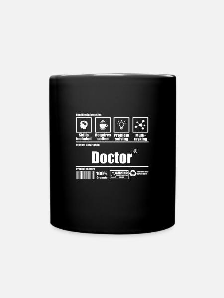 Doktor - Tasse einfarbig - Schwarz