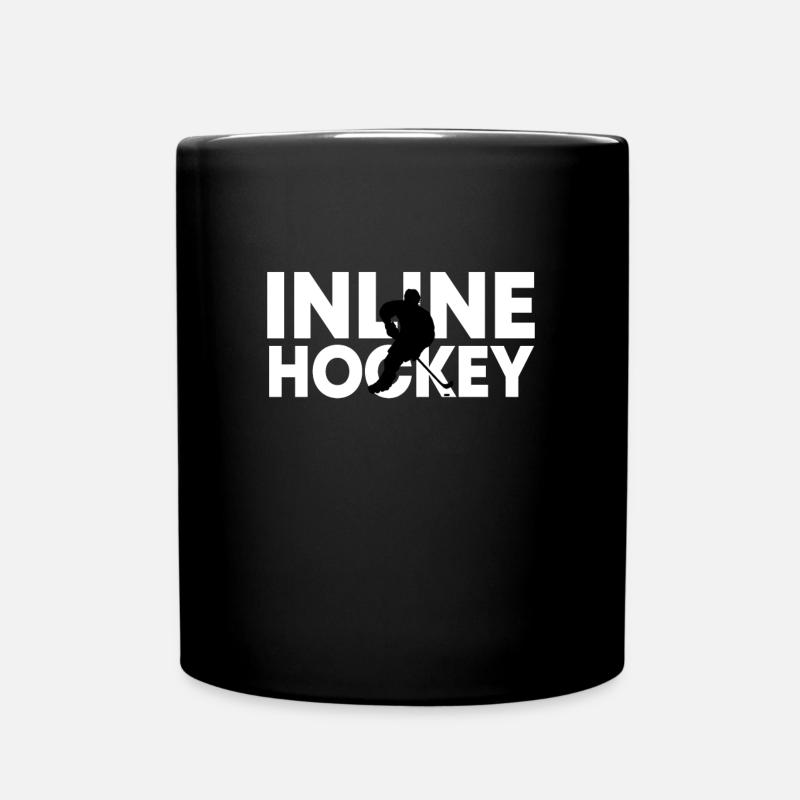 Inlinehockey Geschenk Inline Hockey - Tasse einfarbig - Schwarz