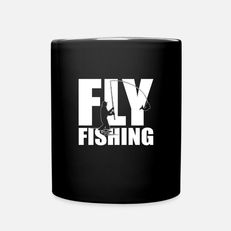 Fly fishing - Full Colour Mug - black