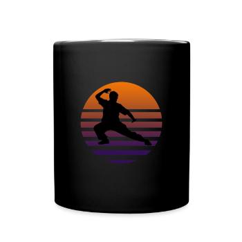 Tai Chi silhouette - Full Colour Mug - black - Front