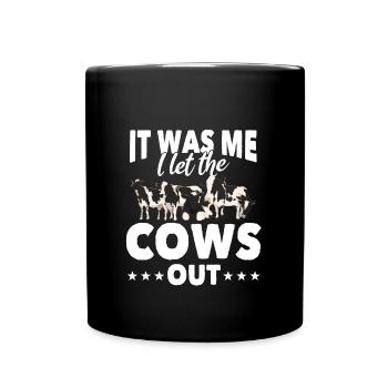 Cadeau de vaches - Mug uni - noir - Devant
