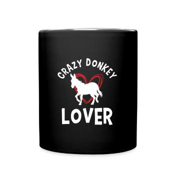 Amoureux des ânes - Mug uni - noir - Devant