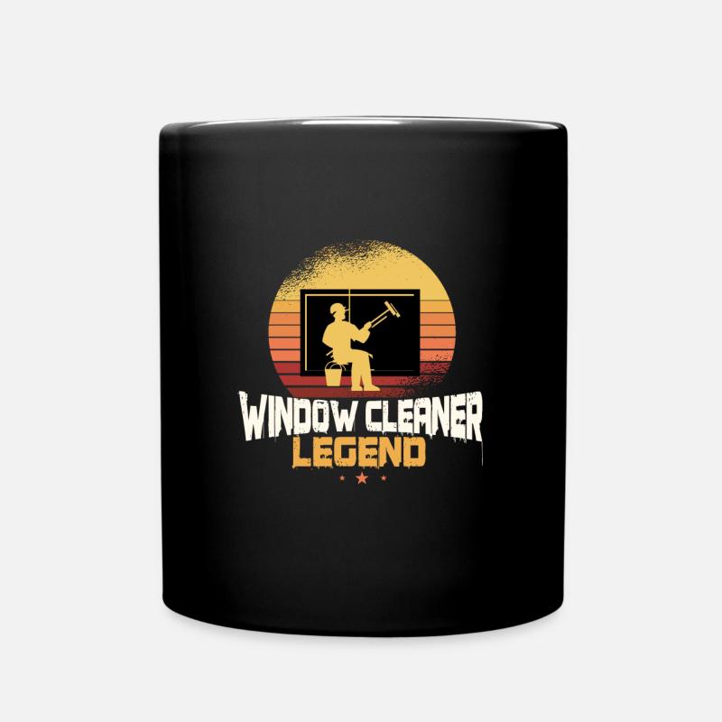 Fensterputzer Legende - Tasse einfarbig - Schwarz