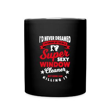 Window cleaner gift - Full Colour Mug - black - Front