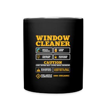 Window cleaner gift idea - Full Colour Mug - black - Front