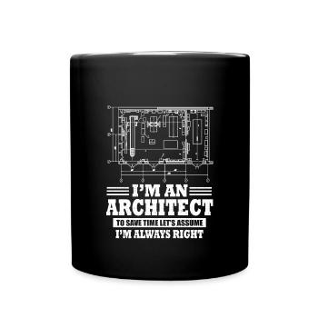 architect - Full Colour Mug - black - Front