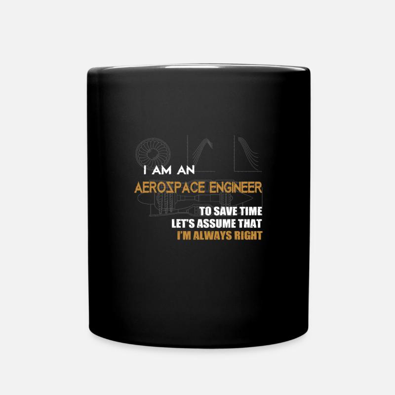 Aerospace engineer - Full Colour Mug - black