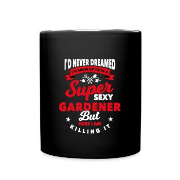 jardinier - Mug uni - noir - Devant