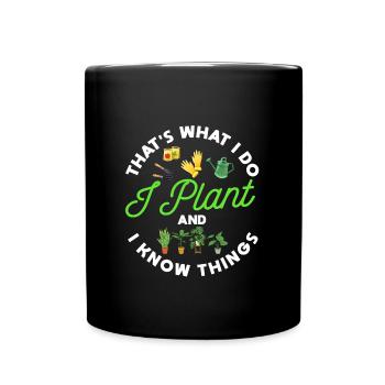 Gärtner Und Garten Geschenk - Tasse einfarbig - Schwarz - Vorne