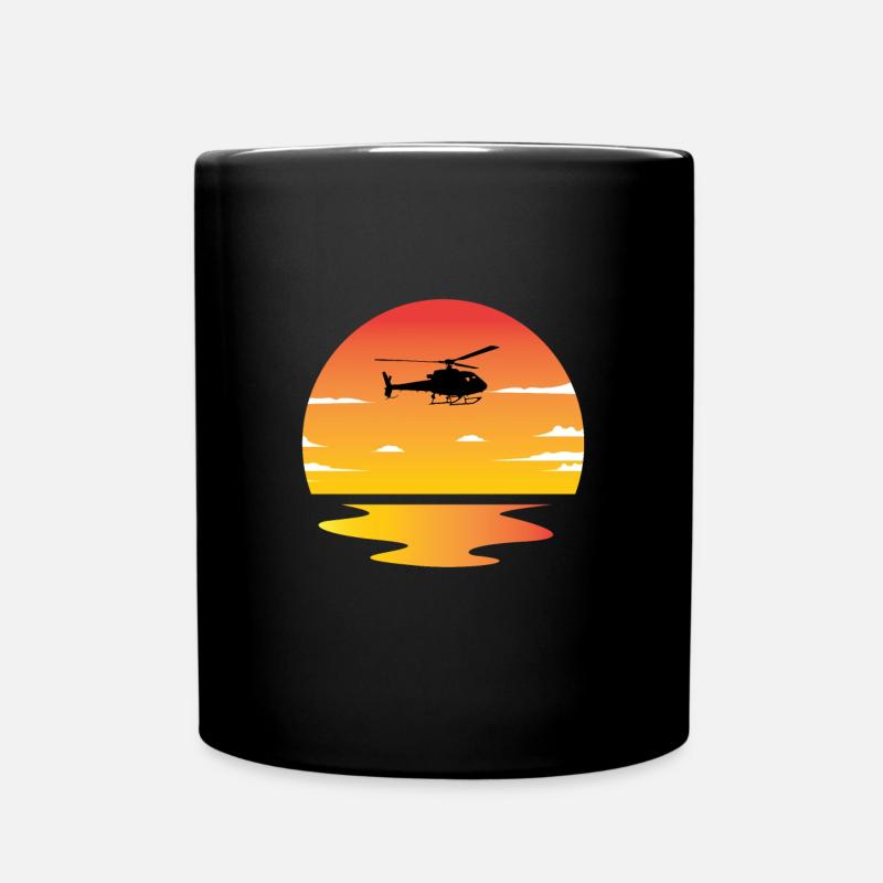 hélicoptère - Mug uni - noir