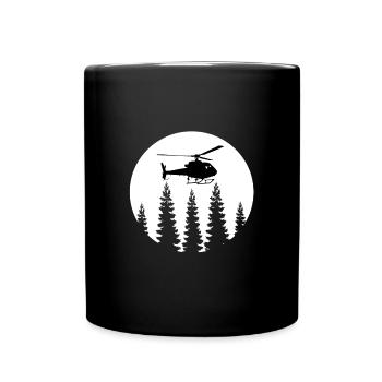 helicopter - Full Colour Mug - black - Front
