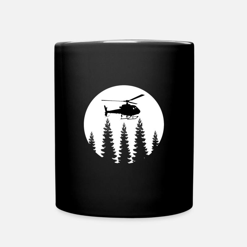 hélicoptère - Mug uni - noir
