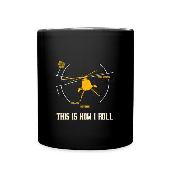 helicopter - Full Colour Mug - black - Front
