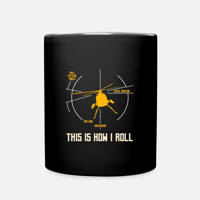 helicopter - Full Colour Mug - black