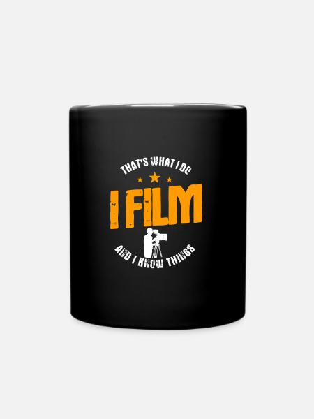 Kameramann - Tasse einfarbig - Schwarz