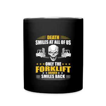 Gabelstaplerfahrer - Tasse einfarbig - Schwarz - Vorne