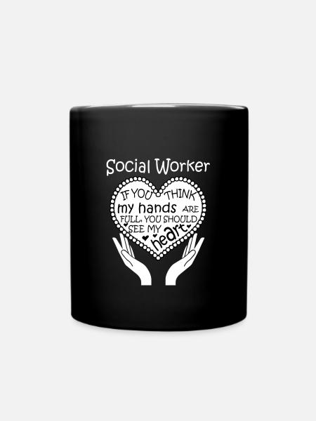 Sozialarbeiter - Tasse einfarbig - Schwarz