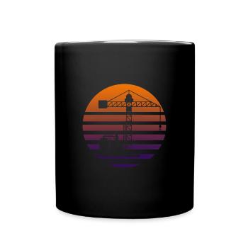 Kran - Tasse einfarbig - Schwarz - Vorne
