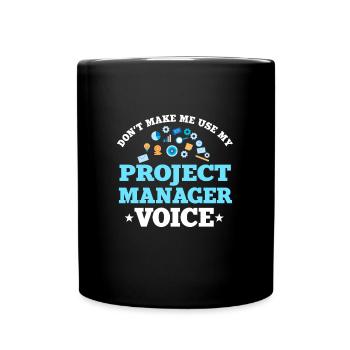 Project manager gift - Full Colour Mug - black - Front