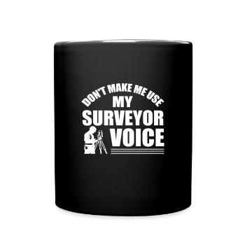 Landvermesser Stimme - Tasse einfarbig - Schwarz - Vorne