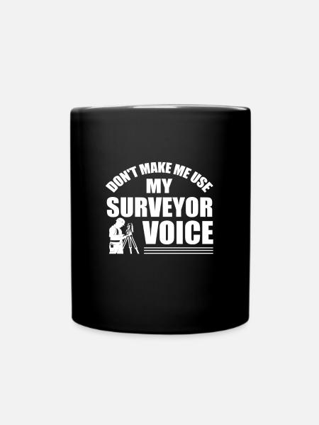Landvermesser Stimme - Tasse einfarbig - Schwarz