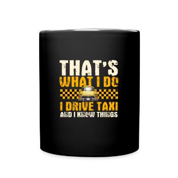 taxi driver - Full Colour Mug - black - Front