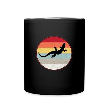 Eidechse - Tasse einfarbig - Schwarz - Vorne