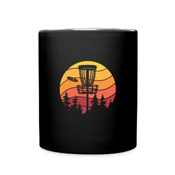 Disc Golf - Tasse einfarbig - Schwarz - Vorne
