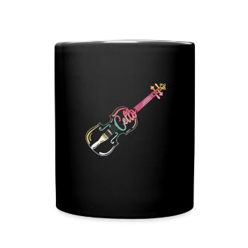 violoncelle - Mug uni - noir - Devant