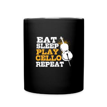 Cello - Tasse einfarbig - Schwarz - Vorne