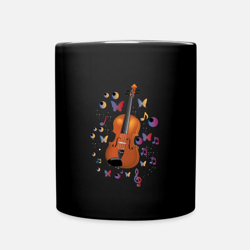 Idée cadeau violon - Mug uni - noir