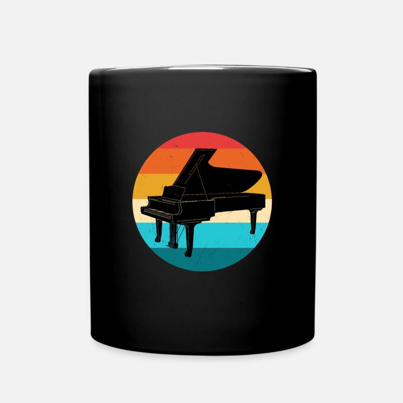 Klavier - Tasse einfarbig - Schwarz