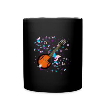 mandolin - Full Colour Mug - black - Front