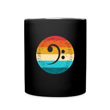 Basse guitare basse - Mug uni - noir - Devant