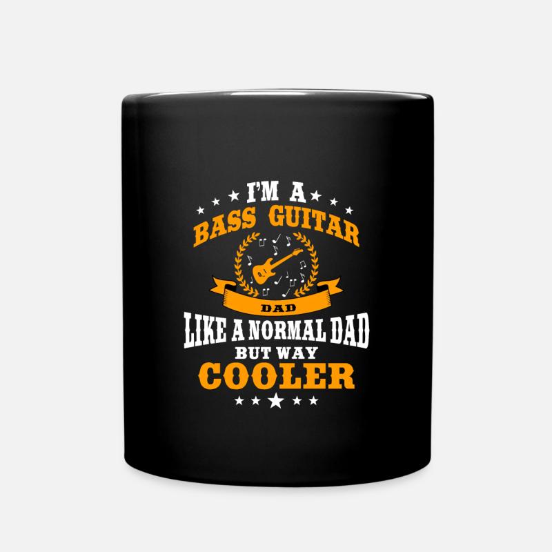 Basse guitares papa - Mug uni - noir